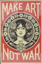 Shepard Fairey (b.1970) - Make Art Not War (2022), lithograph printed in colours, signed and