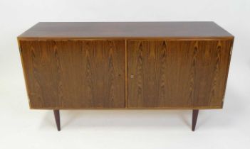 Poul Hundevad (Denmark, 1917-2011) - a 1960s Danish double door sideboard, the birch-lined