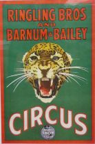 A circa 1940s American circus poster for Ringling Bros and Barnum & Bailey Circus 'The Greatest Show