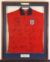 England v Argentina, a signed replica shirt commemorating the game held at Wembley 23rd February