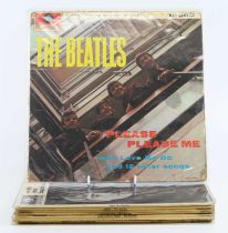 The Beatles - a collection of ten LP's mostly re-issues to include Please, Please Me Parlophone