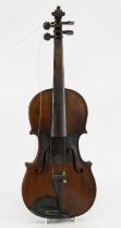 An early 20th century Continental violin, having a two piece maple back and spruce table with