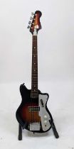 An Orpheus by Teisco electric bass guitar, made in Japan circa 1960, having a rosewood fretboard,