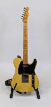 A Squier by Fender JV Telecaster electric guitar, made in Japan 1984-1987, serial no. E671345,