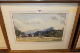 Stanley W Gibb - Grange Inn, Borrowdale, watercolour, signed and titled lower left, 26x42cm