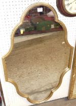 A contemporary Laura Ashley gilt metal shaped wall mirror, 89.5 x 56cm Very good condition. Some