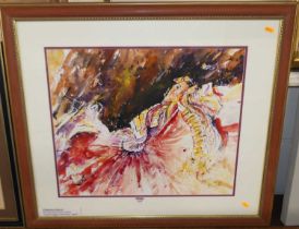 Pascal Djabali (contemporary) - Flamenco dancer, watercolour, signed and dated '99 lower right, 47 x