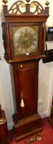 Thomas Farrer of Saxmundham - a George III oak longcase clock, having a 12" square brass dial,