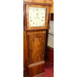 D. Collier of Eccles - a circa 1830 mahogany longcase clock, having a 14" painted square dial with