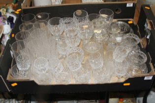 A collection of crystal glassware, to include Stuart