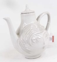 A Jonathan Adler studio pottery teapot, h.20cm
