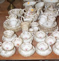 A Victorian gilt and floral painted part tea service; together with various other teawares With