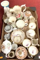 A collection of ceramics, to include a Victorian Coalport jug with gilt painted cartouche
