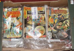 A collection of vintage DC comics, approx 100