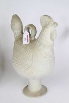 A pre-Columbian style earthenware guglet in the form of a hen, h.33cm