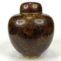 A Chinese cloisonne enamelled ginger jar, h.24cm