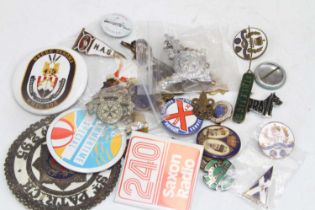 A collection of badges, to include masonic and enamel examples