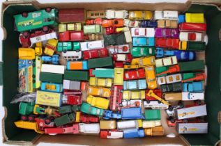 One tray containing a quantity of mixed Matchbox 1/75 and Regular Wheels diecast vehicles to include