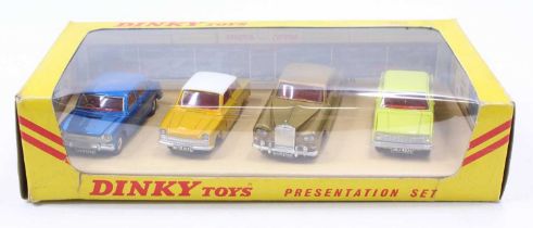 Dinky toys No.126 Motor Show Set to include; No.127 Rolls Royce in Gold Body with red interior and