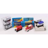 One box containing a quantity of Matchbox modern release football related diecast vehicles and