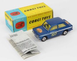 Corgi Toys, 328 Monte Carlo 1966 Hillman Imp, metallic dark blue body with white interior, FRW306C