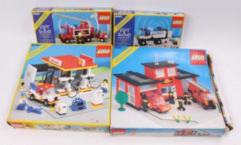 One box containing a quantity of mixed issue Lego Construction sets to include No. 6378 Shell