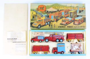 Corgi Toys Gift Set No. 23 Chipperfields Circus comprising booking van, circus crane truck, two