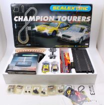 A Scalextric racing set C1021 Champion Tourers to include Renault Laguna BTCC and Audi A4 BTCC,