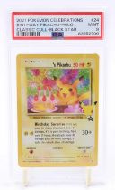 A PSA Graded 2021 Pokemon Celebrations "Birthday Pikachu" Classic Collection Black Star Promo number