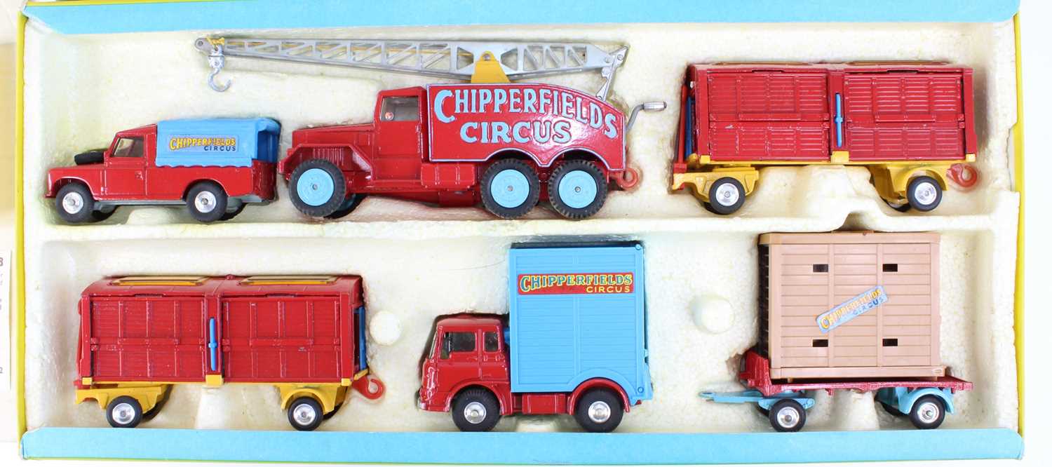 Corgi Toys Gift Set No. 23 Chipperfields Circus comprising booking van, circus crane truck, two - Image 2 of 5