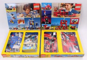 A vintage Lego boxed gift set group to include No. 6387 Sea Rescue Headquarters, and No. 6389 Fire