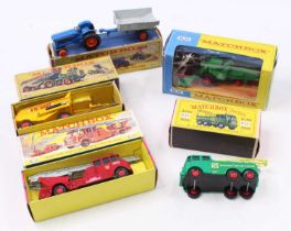 Five various boxed Matchbox King Size diecast vehicles to include K-12 Heavy breakdown wreck