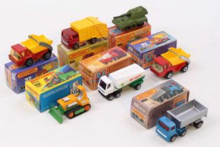 A collection of seven various boxed Matchbox Superfast commercial vehicles to include No. 63 Freeway
