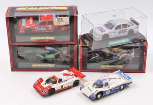 A Scalextric group of six boxed and loose models to include C583 Benetton Renault, C227 Williams