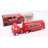 A Lucky Toys Telsada plastic friction drive No. 190 AEC Mobilgas Petrol Tanker in its original all