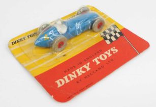 Dinky Toys No. 205 Talbot Lago racing car, rare issue, on original blister pack and backing card