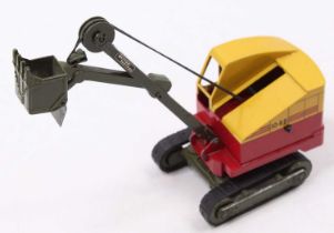 A Moko Ruston Bucyrus 10-RB excavator, comprising red and mustard yellow body with olive green jib