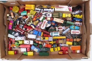 One tray containing a quantity of mixed issue Matchbox, Majorette and similar diecast vehicles and