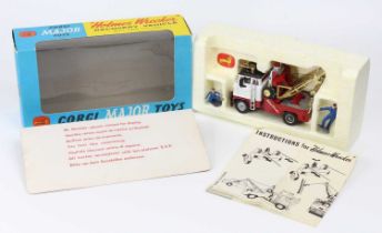 Corgi Toys, 1142 Holmes Wrecker truck, red, white and grey body with grey twin booms, ladder on tilt