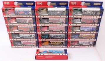 A collection of 16 various Matchbox 1990s release Major League Baseball diecast vehicles and