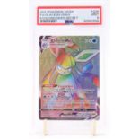 A PSA Graded 2021 Pokemon Sword and Shield Evolving Skies "Glaceon" VMAX Full Art Secret Rare number