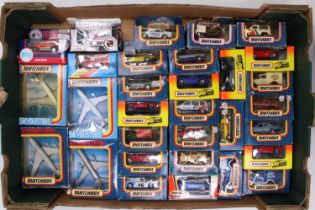 One tray containing a quantity of Matchbox late issue and Skybuster diecast vehicles including a