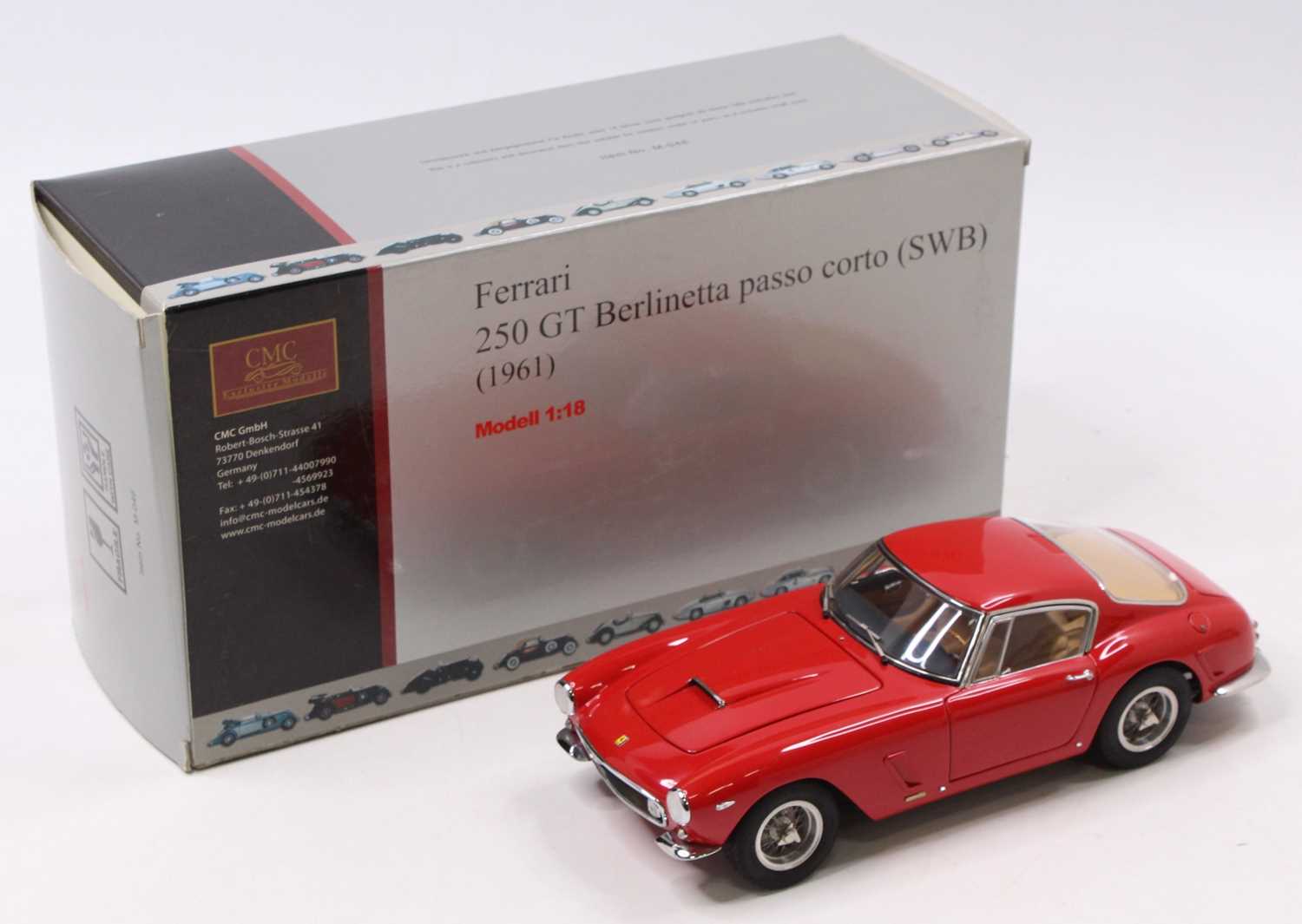 A CMC Exclusive Models No. M-46 1/18 scale model 1961 Ferrari 250 GT Berlinetta Passo Corto (SWB),