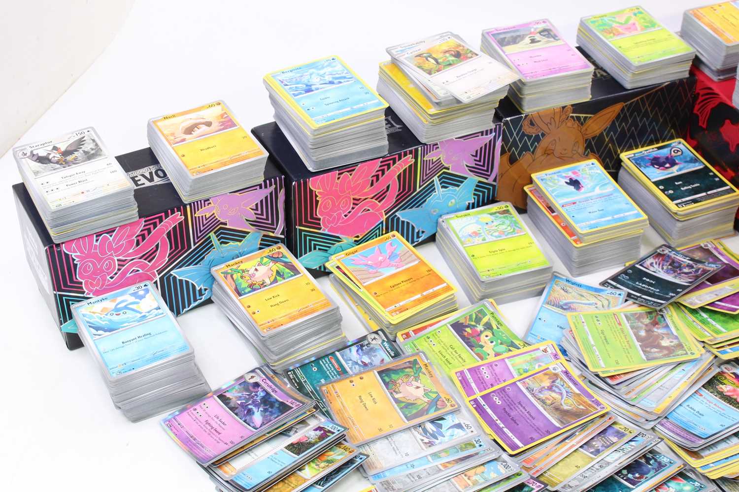 Five Pokemon Elite Trainer Boxes containing a large quantity of holographic, reverse and non-holo - Image 2 of 5