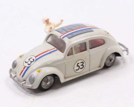 A Tekno No. 819 Herbie Volkswagen racing car comprising grey body with blue, white & red racing