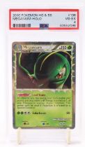 A PSA Graded 2010 Pokemon HeartGold and SoulSilver "Meganium" Prime Holofoil number 109/123 graded