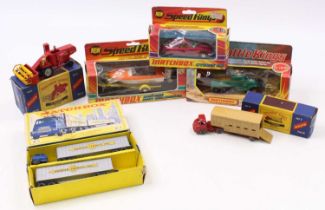 A collection of mixed Matchbox Speedkings and King Size/Major Pack diecast group, six examples, to