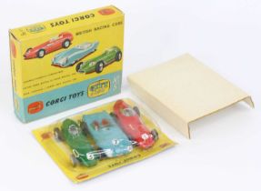 Corgi Toys gift set No. 5 British Racing Cars comprising of three various carded blister-packed