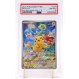 A PSA Graded 2023 Pokemon Scarlet / Violet Black Star Promo #027 "Pikachu" from the "Paldea Evolved"