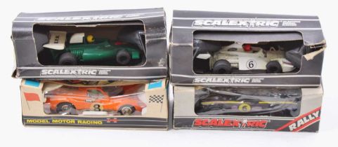 Scalextric Tri-ang Group of Four Models to include; C.051 Yardley B.R.M P.160 in Green body, C.120